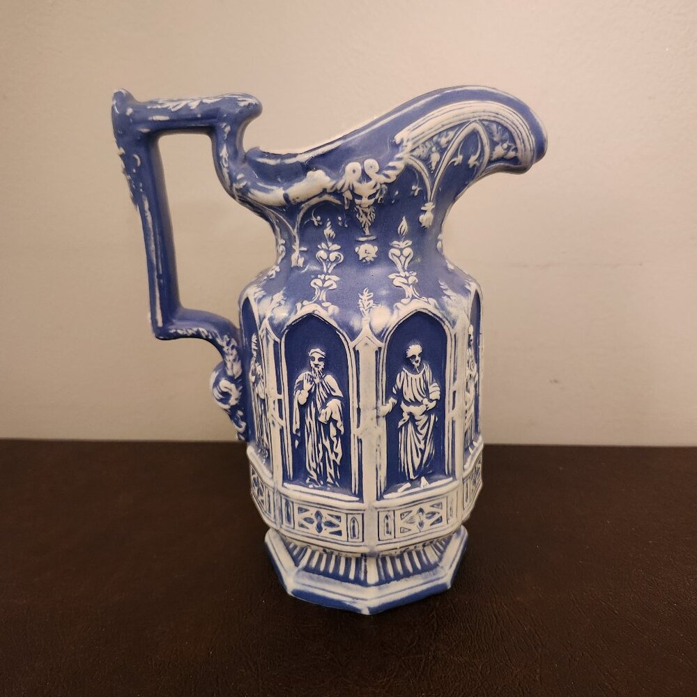 VINTAGE - Antique Staffordshire English Gothic Apostle Jug